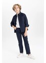 DEFACTO Boy Oversize Fit Polo Neck Long Sleeve Shirt