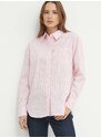 Bavlněná košile Lauren Ralph Lauren růžová barva, relaxed, s klasickým límcem, 200932627