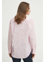 Bavlněná košile Lauren Ralph Lauren růžová barva, relaxed, s klasickým límcem, 200932627