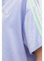 Košile adidas Originals dámská, fialová barva, relaxed, s klasickým límcem, IS3849