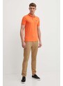 Polo tričko EA7 Emporio Armani oranžová barva