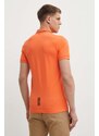 Polo tričko EA7 Emporio Armani oranžová barva