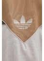 Mikina adidas Originals pánská, hnědá barva, s kapucí, vzorovaná, IU2369