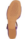 Kožené sandály Geox D NEW ERAKLIA 15 B dámské, fialová barva, na podpatku, D4580B 00021 C8000