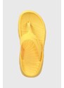 Žabky Hoka Ora Recovery Flip dámské, žlutá barva, na platformě, 1117910