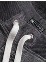 Ombre Clothing Pánské mramorované kalhoty JOGGERY s prošíváním - šedé V3 OM-PADJ-0108
