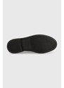 Kožené mokasíny Steve Madden Huddles dámské, černá barva, na plochém podpatku, SM11002911