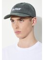 Bavlněná baseballová čepice Butter Goods Rounded Logo 6 Panel Cap zelená barva, s aplikací, BGQ1247004