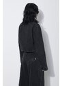 Džínová bunda adidas Originals dámská, černá barva, přechodná, IT7263