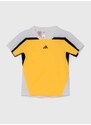 Dětské tričko adidas Performance žlutá barva, s potiskem