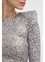 Šaty Elisabetta Franchi šedá barva, mini, AB59642E2