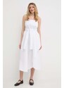 Bavlněné šaty Armani Exchange bílá barva, mini, 3DYA28 YN4RZ
