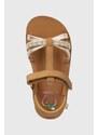 Dětské kožené sandály Shoo Pom GOA SALOME hnědá barva