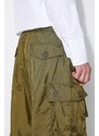 Kraťasy Engineered Garments FA Short pánské, zelená barva, OR276.DZ027