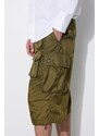Kraťasy Engineered Garments FA Short pánské, zelená barva, OR276.DZ027