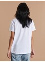 Sinsay - Tričko s krátkými rukávy a potiskem - bílá