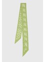 Hedvábný kapesníček Elisabetta Franchi zelená barva, vzorovaný