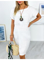Fashionweek Nádherné letní lněné bavlněné šaty BOHO ITALY OVERSIZED+ náhrdelník L/XL MD805