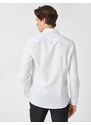 Koton Sporty Shirt Minimal Patterned Long Sleeved Slim Fit Non Iron