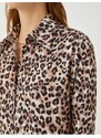 Koton Leopard Pattern Shirt Long Sleeved, Comfortable Cut