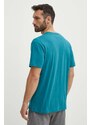 Bavlněné tričko Tommy Jeans zelená barva, s aplikací, DM0DM17993