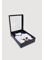 Avva Men's Navy Blue Crew Neck 100% Cotton With Special Boxes, Long Sleeves and Printed Pajamas Set