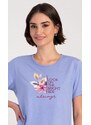 Vienetta Dámská noční košile s krátkým rukávem Elizabeth - světle lososová