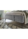 Světle šedá čalouněná dvoulůžková postel Meise Möbel Riva 140 x 200 cm