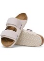 Semišové pantofle Birkenstock Uji dámské, bílá barva, 1024800