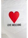 Džíny Love Moschino dámské, bílá barva, high waist