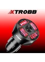 Xtrobb 4x USB Nabíječka do auta s Quick Charge 3.0, černá, měď/PVC/nylon, 115cm kabel