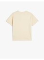 Koton College Printed Short Sleeve Crew Neck Cotton T-Shirt
