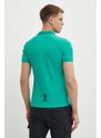 Polo tričko EA7 Emporio Armani zelená barva, s potiskem
