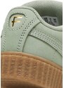 Dětské nubukové sneakers boty Puma CREEPER PHATTY NUBUCK zelená barva, 39986802