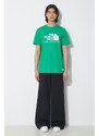Bavlněné tričko The North Face M Berkeley California S/S Tee zelená barva, s potiskem, NF0A87U5PO81