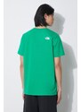 Bavlněné tričko The North Face M Berkeley California S/S Tee zelená barva, s potiskem, NF0A87U5PO81