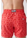 Avva Red Quick Dry Geometric Printed Standard Size Special Boxed Comfort Fit Swimsuit Sea Shorts