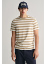 TRIČKO GANT STRIPE SS T-SHIRT hnědá S