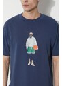 Bavlněné tričko New Balance s potiskem, MT41578NNY