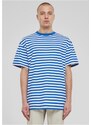 UC Men Pánské tričko Regular Stripe - bílé/královské modré