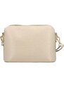 Delami Vera Pelle Módní dámská kožená crossbody kabelka Jurina, béžová