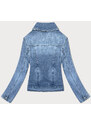 DROMEDAR Dámská rovná modrá džínová bunda (DL2245L)