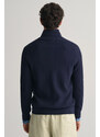 SVETR GANT STRUCTURED COTTON HALF ZIP EVENING BLUE