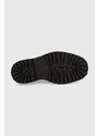 Kožené mokasíny Proenza Schouler Lug Sole dámské, černá barva, na plochém podpatku, PS43101A