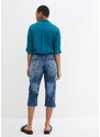 bonprix Strečové džíny Straight, Mid Waist Modrá