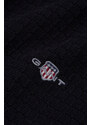 SVETR GANT COTTON TEXTURED HALF ZIP BLACK