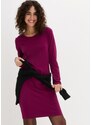 bonprix Žerzejové šaty z bavlny se strečem (2 ks v balení) Fialová
