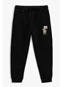 Tepláky Jogger , Barva Černá, s Potiskem Living Legend Teddy