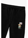 Tepláky Jogger , Barva Černá, s Potiskem Living Legend Teddy