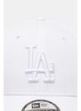 Bavlněná baseballová čepice New Era LEAGUE ESSENTIAL 9FORTY LOS ANGELES DODGERS bílá barva, s aplikací, 60471461